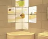 새로운 3D 거울 스티커 이동식 정사각형 아크릴 벽 데카 데카 홈 장식 패션 공예 미러 벽 스티커