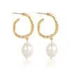 Orecchini asimmetrici barocchi in oro orecchini con perle pendenti lampadario gioielli moda donna volontà e regalo sabbioso