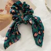 Orelhas de coelho Kawaii Scrunchies leopardo cabelo de borracha Gravatas Bandas bonito Scrunchie Mulheres Elastic cabelo Imprimir Meninas animal rabo de cavalo titular