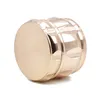 Drum Shape Zinc Alloy Herb Grinder Rainbow 4 Layers 63mm Diameter Grinders Tobacco Crusher Smoking Accessories