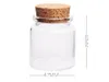 Gratis frakt 300PCS 47 * 50mm Clear Cork Glass Bottle Jar 50ml Utkast Hög Borosilikat Glasbehållare kan sn4109