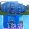 Garden Camping Uppblåsbara Skuggade Tält 14m Blue Air Blown Marquee Hus Pop up Frame Structure For Party and Wedding Event