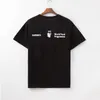 メンズスタイリスト Tシャツ Bla Tシャツブラックブルーメンズファッションスタイリストレタープリント Tシャツ夏高品質半袖 S-XXL