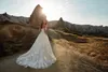 Eddy K 2021 robes de mariée sexy chérie dos ouvert A-ligne robes de mariée sur mesure dentelle appliques balayage train robe de mariée259g