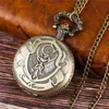 Vintage Steampunk Eagle Theme Quartz Pocket Watch Fashion Pendant Halsband Kedja Män Kvinnor Klockor Top Gifts