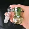 Golf Point Plug Glas Bongs Accessoires, Kleurrijke Pijp Roken Gebogen Glazen Pijpen Oliebrander Pijpen Waterleidingen DAB RIGHT Glass Bongs Pipe