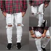 Męskie dżinsy męskie 2022 mody Pants Mężczyźni chudy streetwear rozerwany dla mężczyzny dopasowany dna zamek hip hop homme denim1