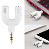 Hot Mobiele telefoons U Type Jack 3.5mm Aan Dual 3.5mm AUX-kabel Hoofdtelefoon SEPRATOR MANNELIJKE NAAR FEMALE STEREO AUDIO Oortelefoon Splitter-adapter