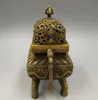 Antiguo antiguo antiguo artesanía de latón de latón incienso de incienso de incienso decoración de la sala de estar adornos