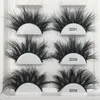 Mink Lashes 25mm Fluffy Messy Reusable 3D Eyelashes Partihandel Bulk Real Mink Eyelashes Makeup Fala ögonfransar