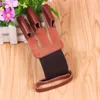 60 Stück Bogenschießen-Handschuhe, 3 Finger, handgefertigt, Premium-Qualität, Lederschutz, Schieß-Fingerschutz, Farbe Schwarz und Braun