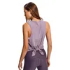 Sexy yoga gilet T-Shirt couleurs unies LU-63 femmes mode en plein air Yoga réservoirs sport course Gym hauts vêtements