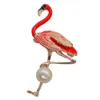 2018 Najnowsza Pearl Brooch Moda Design Red-Corowate Crane Słodkowodne Pearl Alloy Broszka