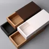 Present Wrap White Black Jewelry Handgjorda tvålförpackningslådor för bröllopsfest Candy Kraft Paper Drawer Box1