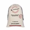 34 opties Kerstcadeau tassen 100% biologisch katoen canvas 50 * 70 cm Standaardgrootte Goedkope Santa Sacks Rendieren Santa Claus