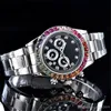 Mode ny lyx 3a klockor dag datum guld utomatisk rörelse herrklocka diamant bezel rostfritt stål mekaniska män wrist3067