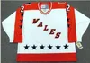 Özel Erkekler Gençlik kadınlar Vintage # 22 MIKE BOSSY 1986 Galler "All Star" CCM Hockey Jersey Boyut S-5XL veya özel herhangi bir ad veya numara