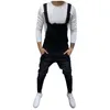 Jeans masculinos Rasgado Jumpsuits Oi Street Denim Denim Bib Macacões para Homem Suspender Calças Tamanho S-3XL 2021