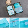 6pcsset Travel Organizer Storage Bags Portable Luggage Organizer Clothes Tidy Pouch Suitcase Packing Cube Case6106046