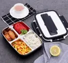 Puntenza portatile Bento Box Box Food 4-Compartment 3 Grids Lunch Box Thermal For Food 304 Acciaio inossidabile Box per bambini