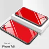 Verre peint coque mobile verre trempé miroir étui de téléphone portable pour iPhone X 8 7 iPhone 6 6plus couverture antichoc