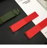 21 mm czarny czerwony zielony silikonowy gumowy pasek do paska do Aquanaut Series 5164A 5167A Watch Band Spring Bar6896748