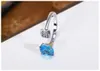 Moda wielkość pierścienia w 5-10 Square Blue Color Top Grade Cyrkon Biżuteria Sweet Look Jewellery Pierścienie Rocznica