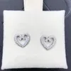 Gorące słodkie i stylowe kolczyki sztyfty w kształcie serca dla Pandora 925 Sterling Silver z CZ Diamond wysokiej jakości Love Swirl Lady stadniny kolczyki