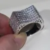 Vecalon handgemacht 158 ​​stücke topaz simulated diamant cz weibliche hochzeitsband 10kt weiß gold gefüllt verlobungsring für frauen sz 5-11