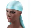 2019 Nova Moda dos homens de Durango Cetim Bandana Turbante Perucas Dos Homens de Seda Durag Headwear Chapéu de Pirata Chapéu Acessórios Para o Cabelo