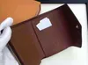 2020 top quality women man original luxury real leather multicolor short wallet Card holder classic zipper pocket Victorine designer wallet