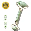 High Quanlity Light Green jade roller massager with Gift Box Natural Noise Free Roller Anti-aging V face Beauty Heathy care Tool