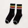 Casual Rainbow Stripes Crew Socks Julklappar Män Kvinnor Tonåring Lätta halkfria bomull Unisex strumpor Strumpor Underkläder 3färger