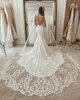 2020 One Layer Beaded 3M Long Cathedral Wedding Veils Applique Soft Tulle Bridal Veil Wedding Accessories With Comb