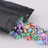 7. 5x10cm / 3x4in 100шт матовая черная алюминиевая фольга пластиковые Ziplock мешок плоский маленький пакет Zip Lock сумки с разрывной насечкой