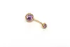 Nouveau 316L acier chirurgical nombril anneaux cristal strass nombril barre nombril anneau corps bijoux Piercing WCW711