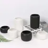 Cylindrical Ceramic Planters Set - 3pcs Matt Porcelain Flowerpot Mini Geometric Succulent Plant Pots Flower Pot Bonsai Planters