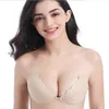 DHL free Strapless silicone gathered underwear No steel ring shell cup one-piece invisible bra