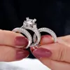 conjunto de anel de casamento de 14k