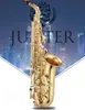 JUPITER JAS700 Marchio di qualità Alto Mib Tune Sassofono Strumento musicale Ottone Lacca dorata E Sax piatto con custodia Accessori1358888