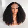 Kinky Curly 13x6 Koronkowe przednie ludzkie peruki włosy Preucked Natural Weline 360 ​​Peruka czołowa Brazylijskie dziewicze włosy kręcone pełne koronki3439076