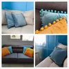 Cushion Cover Velvet Soft Home Decorative Pillow Covers Throw Pillows With Balls For Sofa Bed Car Pillow Case