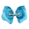 Solid Color Grosgrain Ribbon 8 Inch Big Bow Hairpin Clips Baby Girls hair accessories