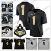 Personnalisé Purdue Boilermakers 2019 Football N'importe quel nom Numéro Noir Blanc # 4 Rondale Moore 2 Elijah Sindelar Brees Alstott Hommes Jeunesse Kid Jersey