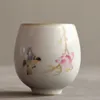 Tasse à thé en forme d'oiseau, tasse à café en céramique émaillée, tasse à thé en porcelaine, motif de fleurs peintes à la main, verres pour la maison