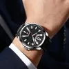 クリエイティブクロックウォッチマンファッションラグジュアリーウォッチブランドカレンレザークォーツビジネス腕時計オートデートrelogio masculino265b
