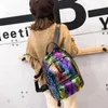 Sequins Bling Teen Small Backpack Girl Travel Shoulder Bag Female Sequins Contrast Color School Backpack For Student Bag275H