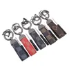 Брелок в европейском и американском стиле с кожаными брелоками для деловых автомобилей для мужчин, подарок, модные классические аксессуары для ключей с принтом2522