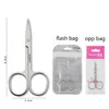 Stainless steel tip eyebrow scissors nose hair eyebrow trimming hairdressing small scissors elbow line head beauty tool 200pcs