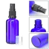 Tjock 30 ml 1oz Cobalt Blue Fine Mist Atomizer Glass Bottle Spray Refillable Parfym tomt flaskglas för aromaterapi Eterisk